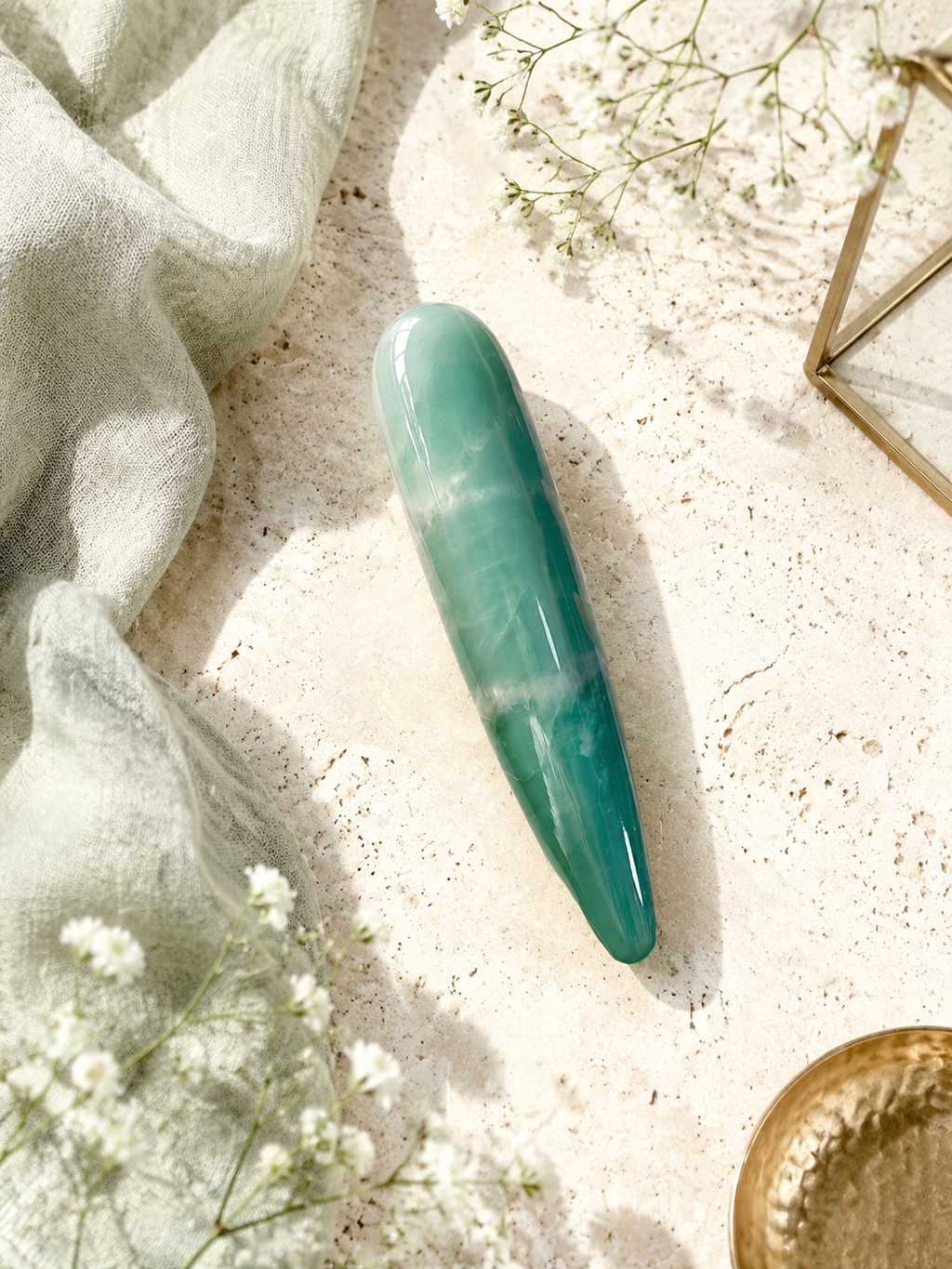 Auracrystal Thanatos Green Aventurine Crystal Massage Wand