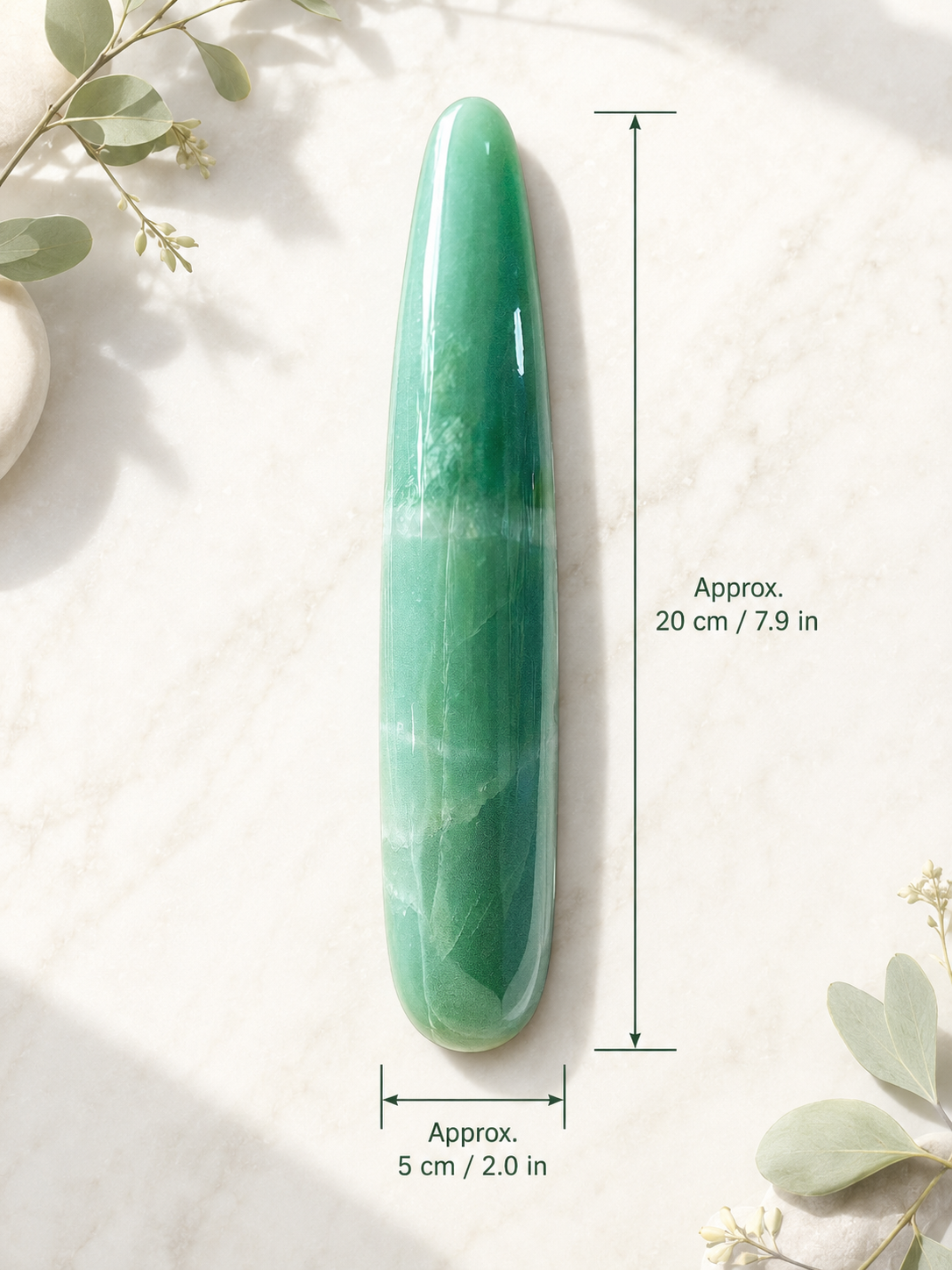 Auracrystal Thanatos Green Aventurine Crystal Massage Wand