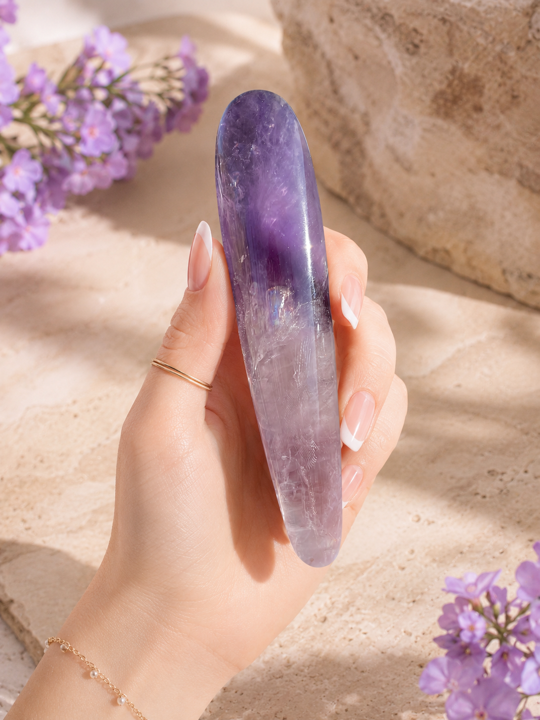Auracrystal Ambrosia Amethyst Crystal Massage Wand