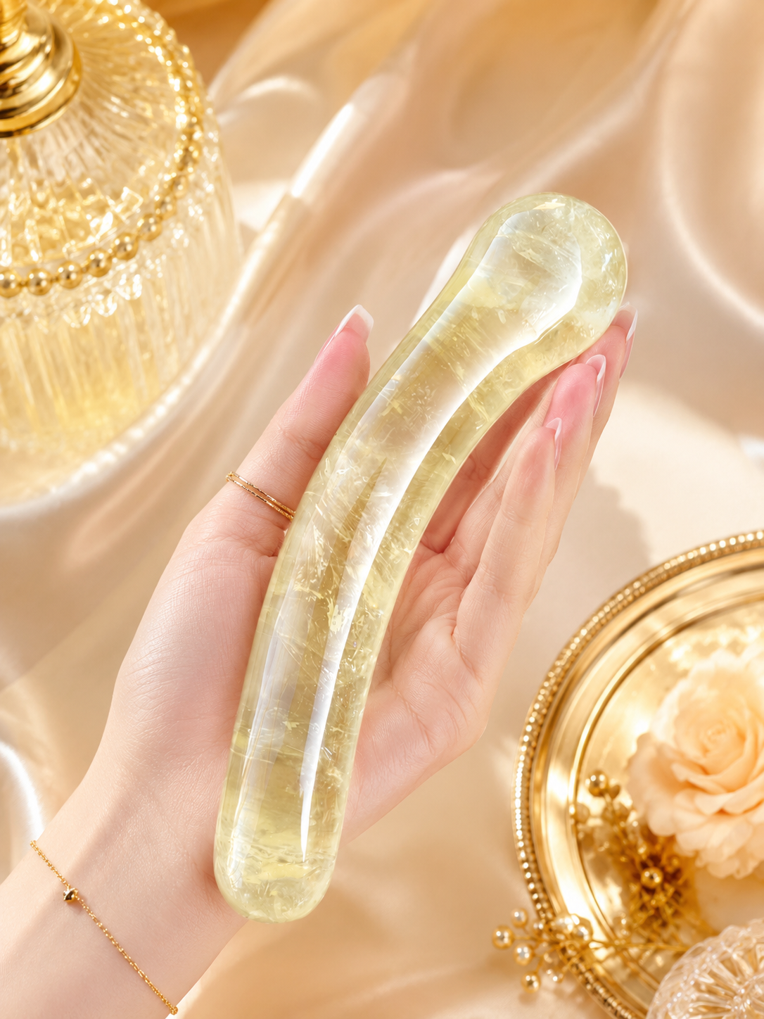 Auracrystal Hedone Citrine Crystal Massage Wand