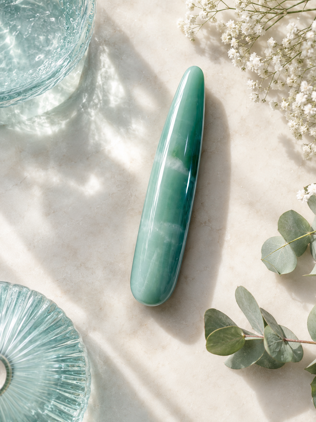 Auracrystal Thanatos Green Aventurine Crystal Massage Wand