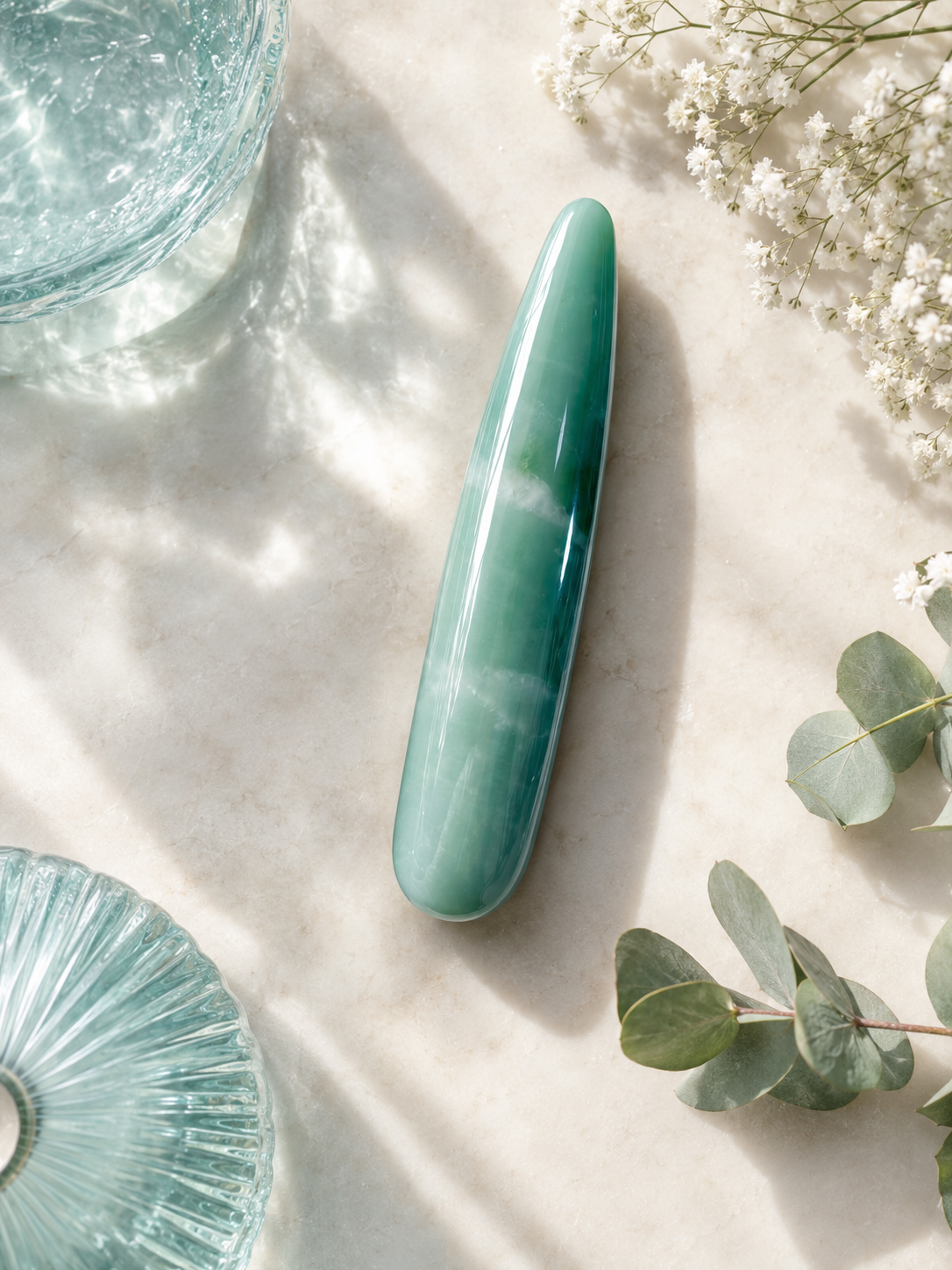 Auracrystal Thanatos Green Aventurine Crystal Massage Wand