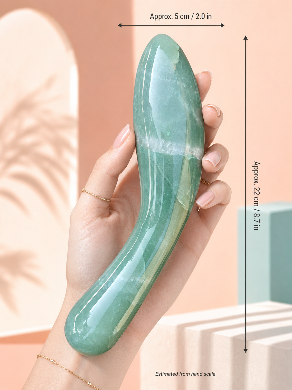 Auracrystal Phallos Green Aventurine Crystal Massage Wand