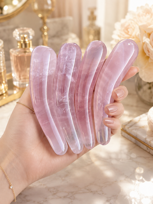Auracrystal Aeon Rose Quartz Crystal Massage Wand
