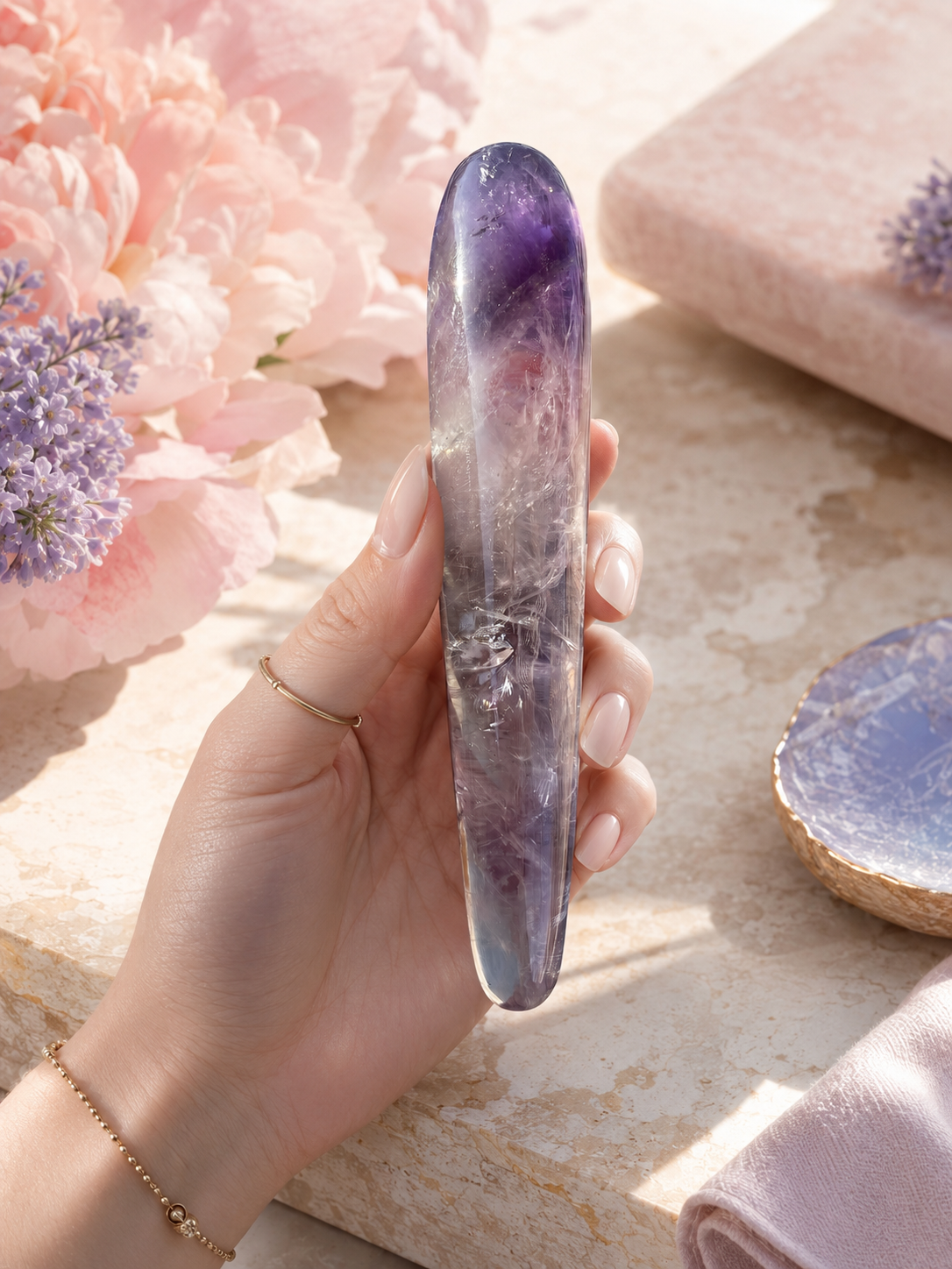 Auracrystal Ambrosia Amethyst Crystal Massage Wand
