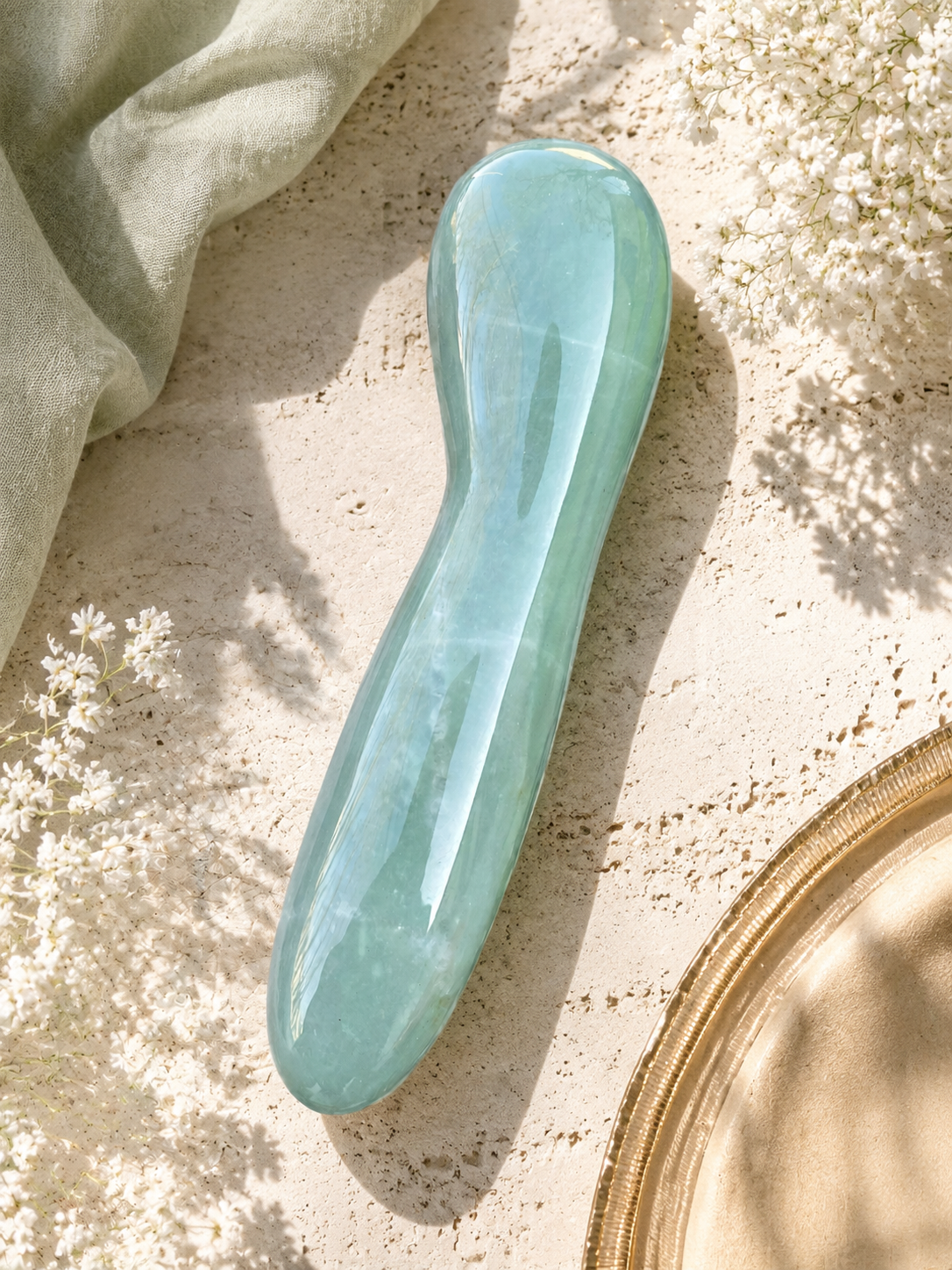 Auracrystal Ananke Green Aventurine Crystal Massage Wand