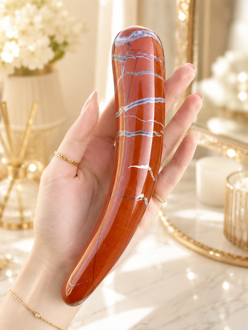 Auracrystal Eros Red Jasper Crystal Massage Wand
