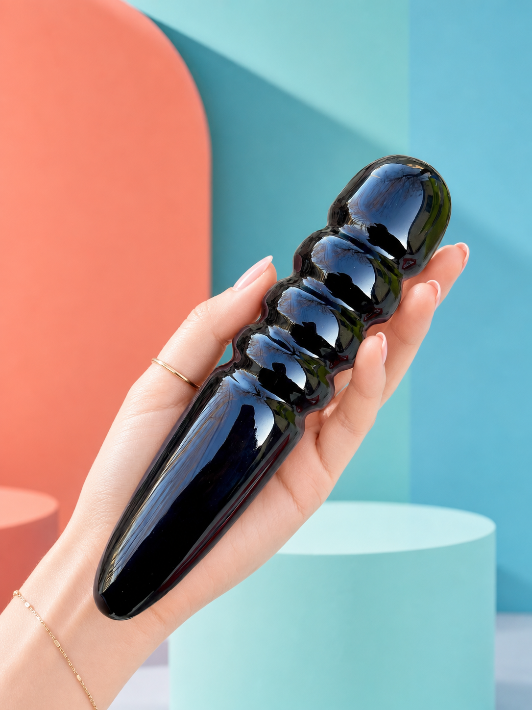 Auracrystal Helios Obsidian Crystal Massage Wand