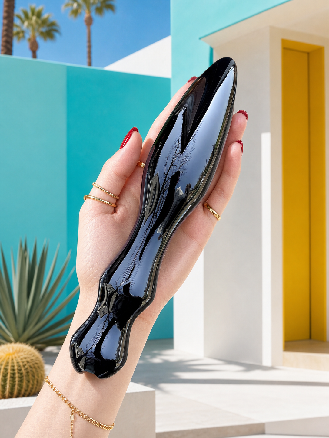 Auracrystal Crrystal Obsidian Crystal Massage Wand