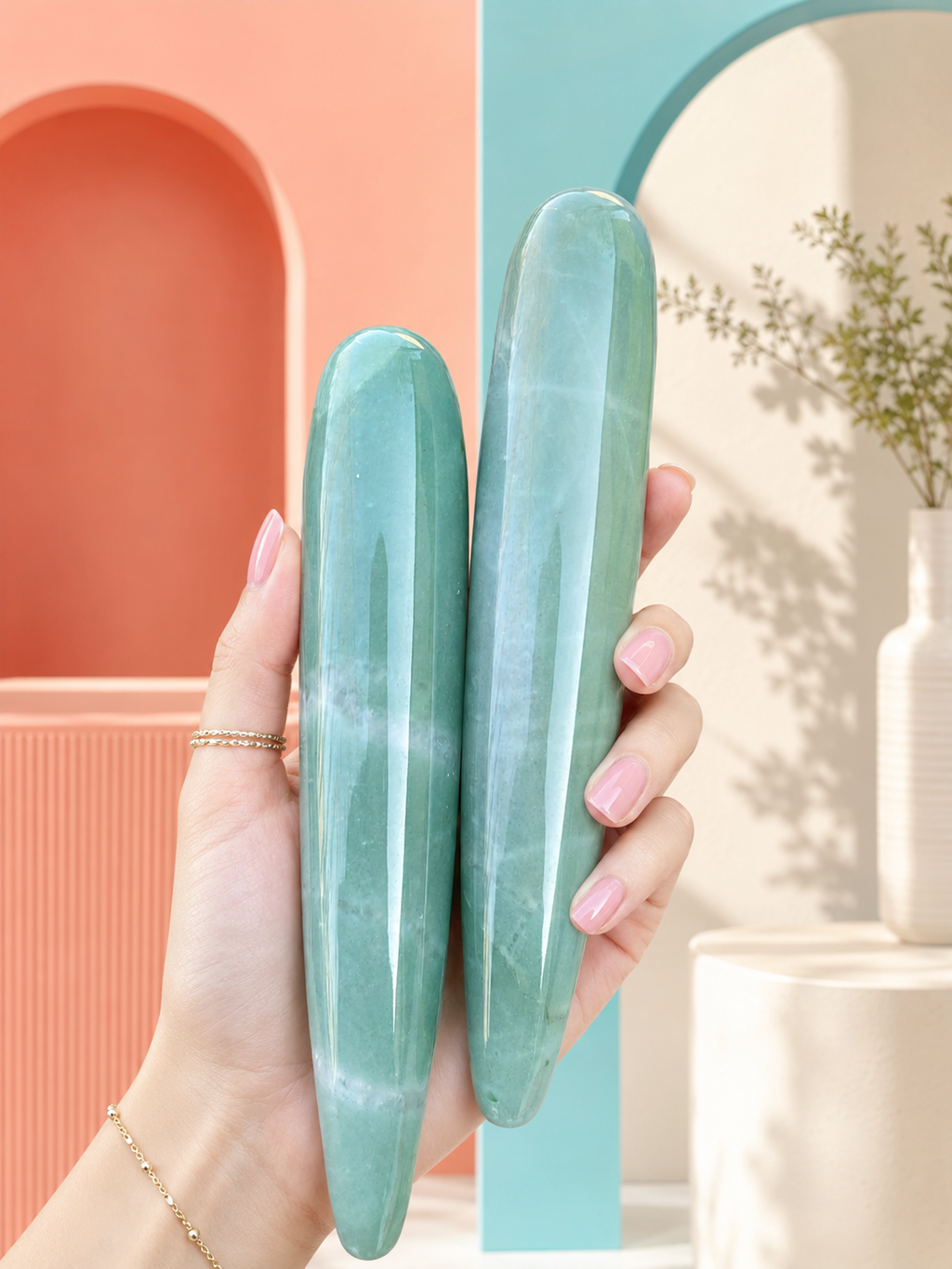 Auracrystal Thanatos Green Aventurine Crystal Massage Wand