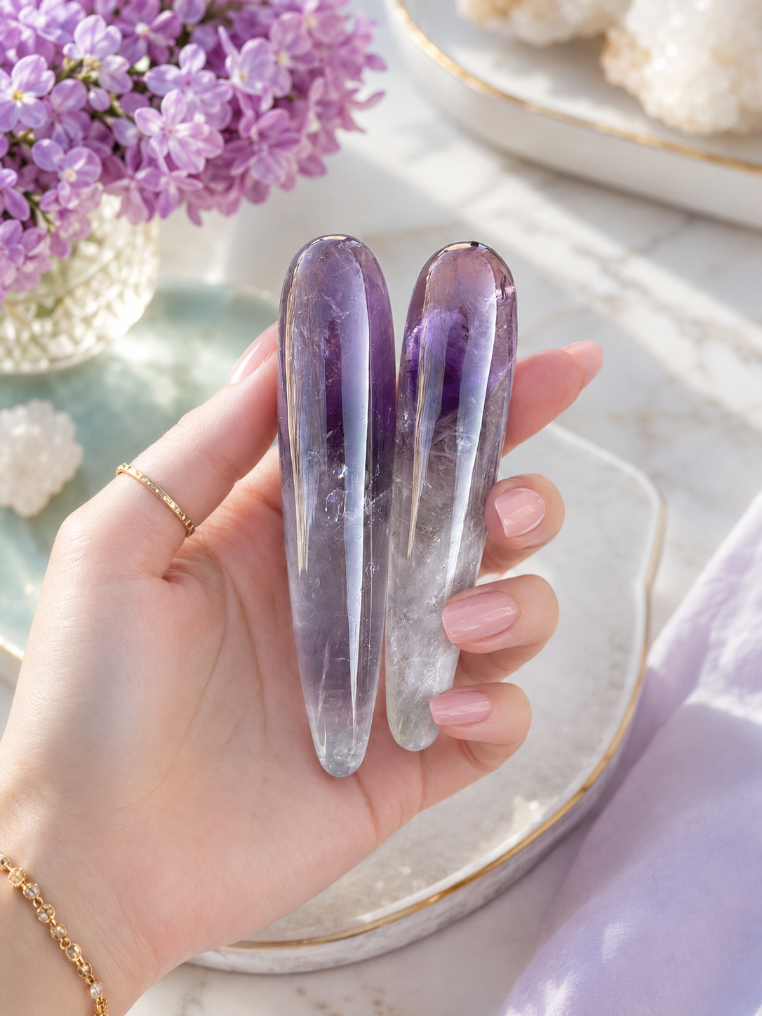 Auracrystal Ambrosia Amethyst Crystal Massage Wand