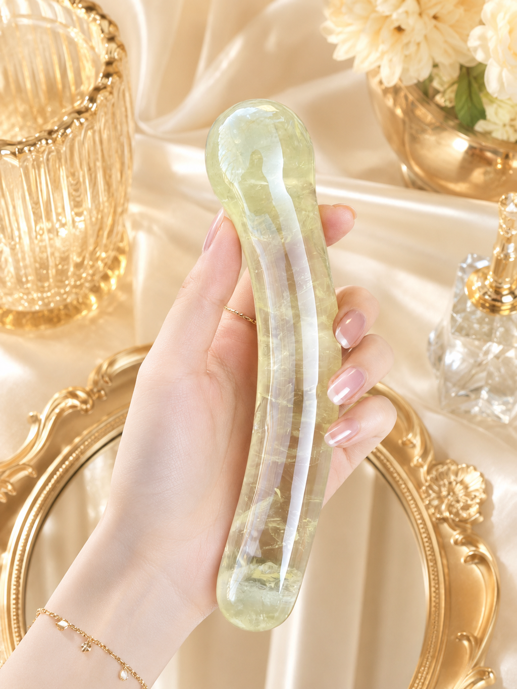 Auracrystal Hedone Citrine Crystal Massage Wand