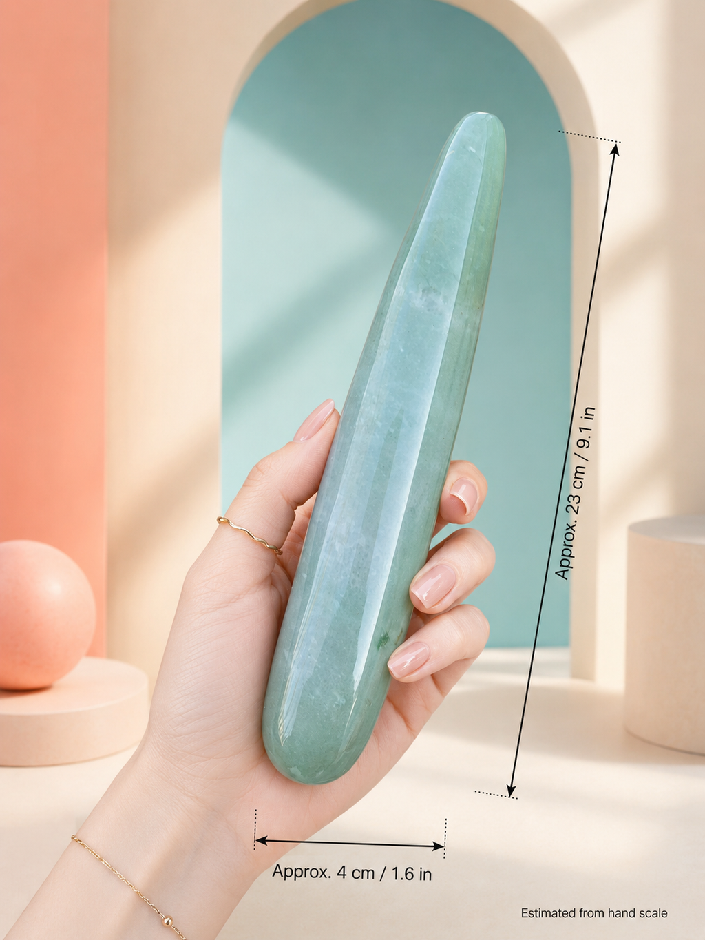 Auracrystal Thanatos Green Aventurine Crystal Massage Wand