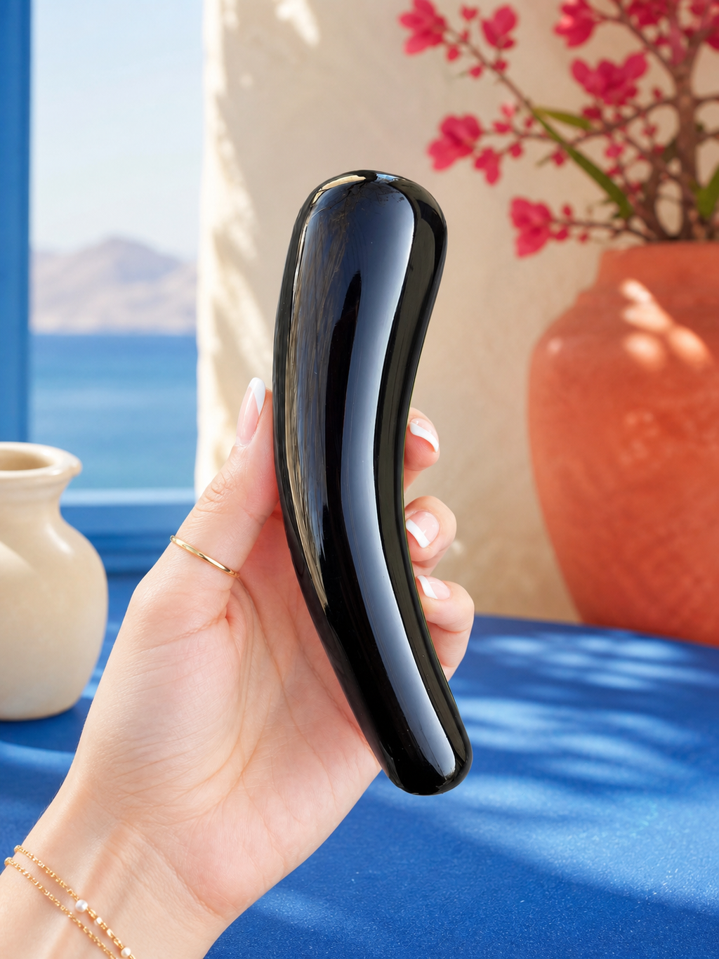 Auracrystal Aeon Obsidian Crystal Massage Wand