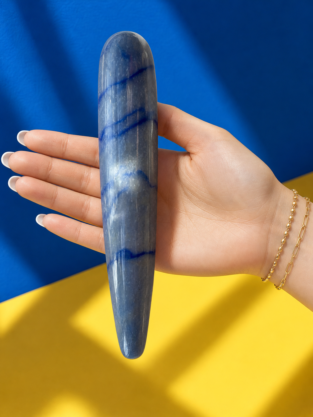 Auracrystal Thanatos Blue Aventurine Crystal Massage Wand