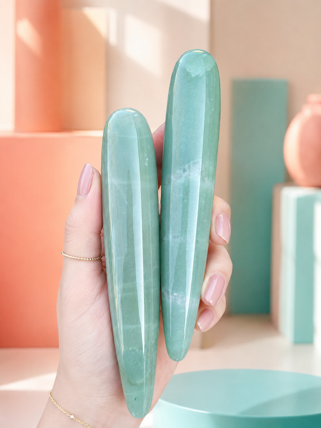 Auracrystal Thanatos Green Aventurine Crystal Massage Wand